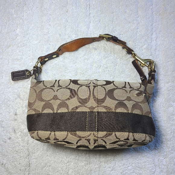 Coach Vintage Brown Signature Monogram Mini Purse - Picture 3 of 10